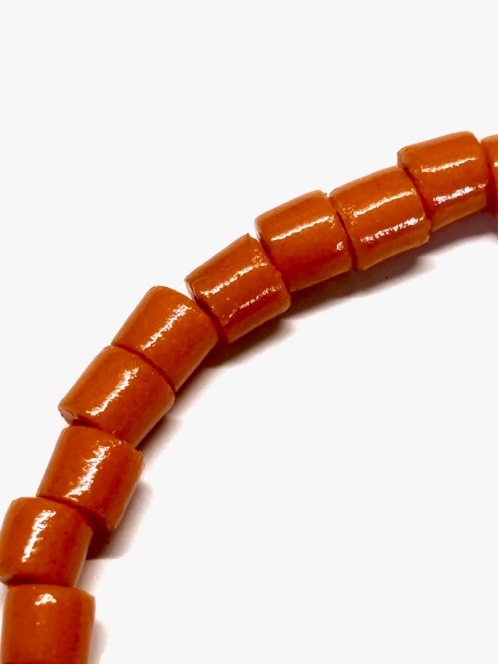 🔥$1 Clearance Orange Baked Clay Tube beads 6mm x 6mm (50)